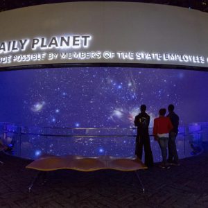Presentation of galaxies in outer space at the NC Museum of Natural Sciences