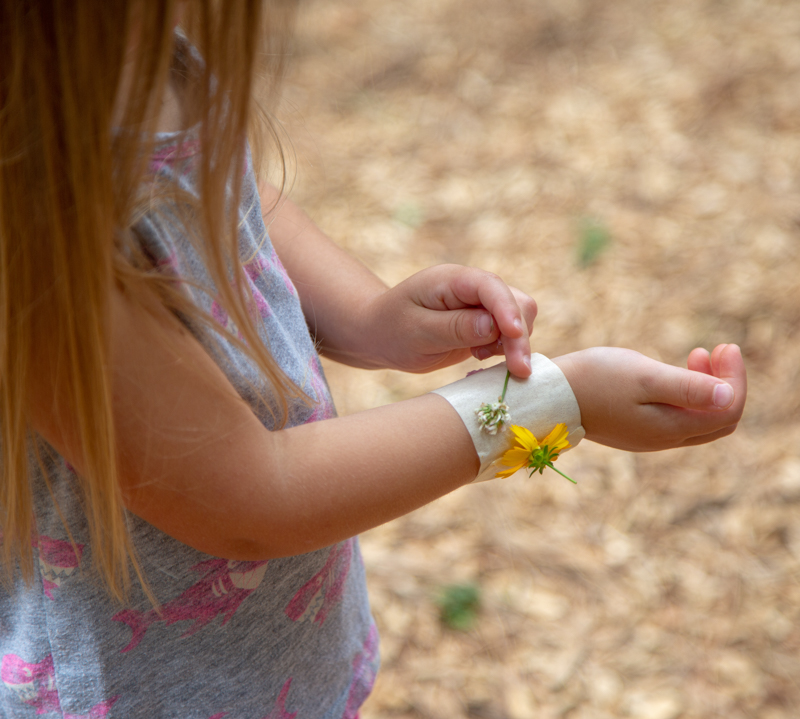 Girl with nature bracelet